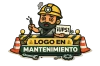 Logo en mantenimiento con estilo caricatura